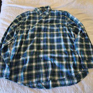 Men's Chaps Long Sleeve Button Down Brushed Flannel Shirt 2XLT